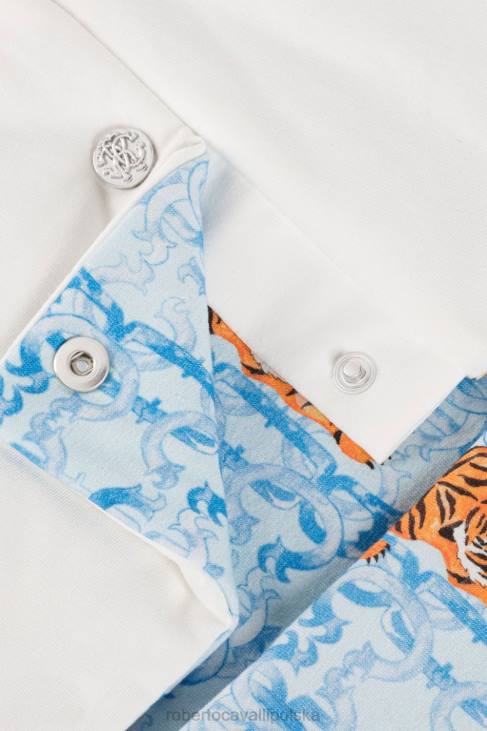 Akcesoria błękitny 6D0R1657 chłopcy Roberto Cavalli Bawełniany gniazdko dziecięce w zwierzęcy print