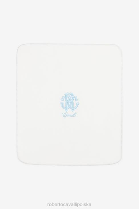 Akcesoria błękitny 6D0R1569 chłopcy Roberto Cavalli Monogram RC i kocyk z nadrukiem misia