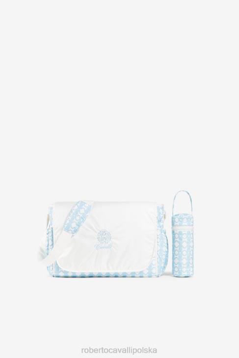 Akcesoria błękitny 6D0R1664 chłopcy Roberto Cavalli Zestaw toreb do przewijania z monogramem rc