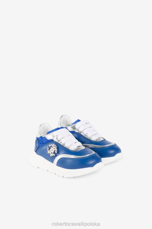 obuwie niebieski 6D0R1758 chłopcy Roberto Cavalli Trampki z monogramem rc