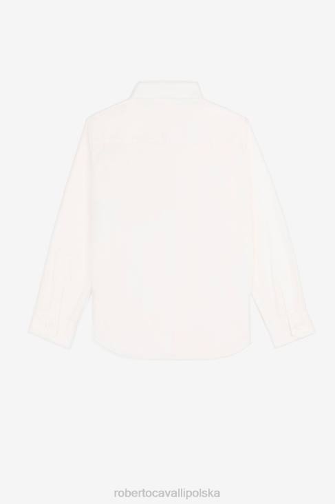 odzież 9120 6D0R1679 chłopcy Roberto Cavalli Bawełniana bluza z nadrukiem logo