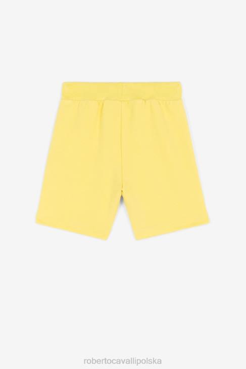 odzież płonący żółty 6D0R1698 chłopcy Roberto Cavalli Bluza z okrągłym dekoltem i nadrukiem graficznym