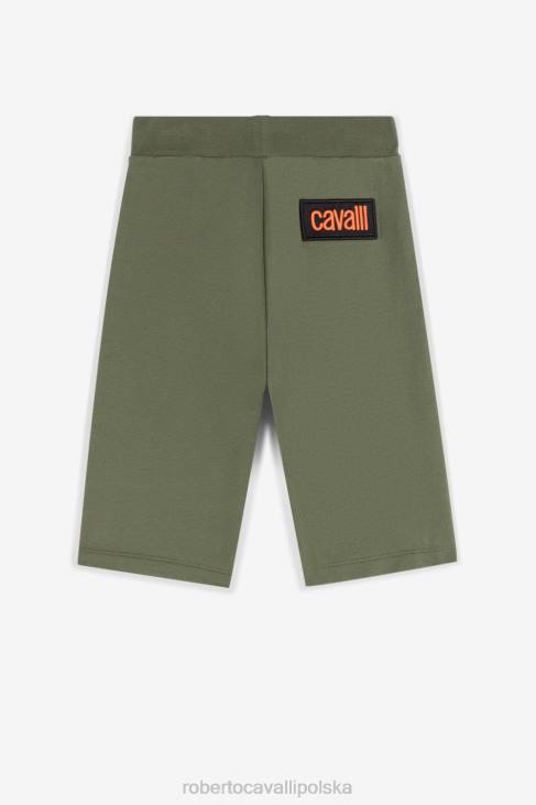 odzież wojskowa zieleń 6D0R1605 chłopcy Roberto Cavalli Bawełniana bluza z nadrukiem tygrysa