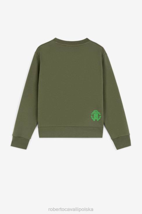 odzież optyczna biel 6D0R1604 chłopcy Roberto Cavalli Bawełniana koszula z monogramem rc