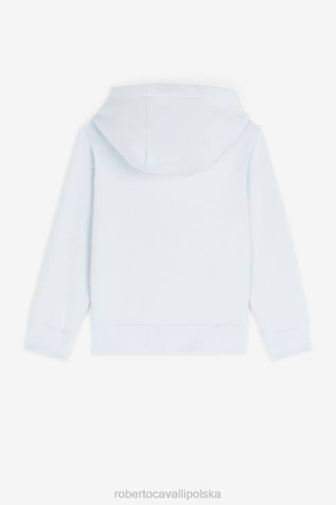 odzież Bianco 6D0R1573 chłopcy Roberto Cavalli Bawełniana koszulka z nadrukiem pluszowego misia