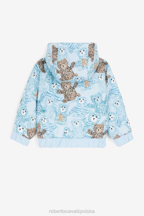 odzież Bianco 6D0R1576 chłopcy Roberto Cavalli Bawełniana koszulka z monogramem rc