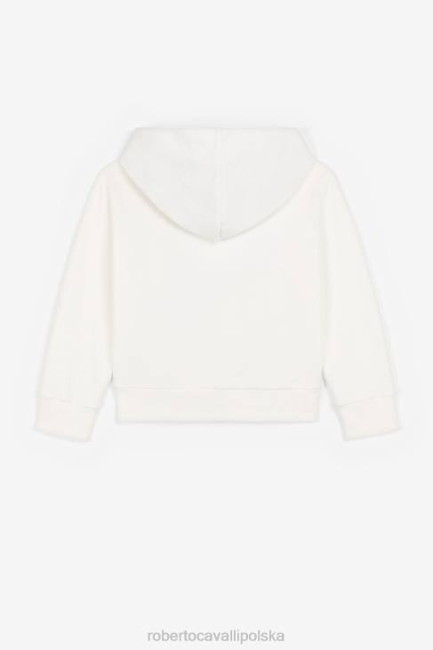 odzież niebieski 6D0R1676 chłopcy Roberto Cavalli Bawełniana koszulka z haftowanym monogramem rc