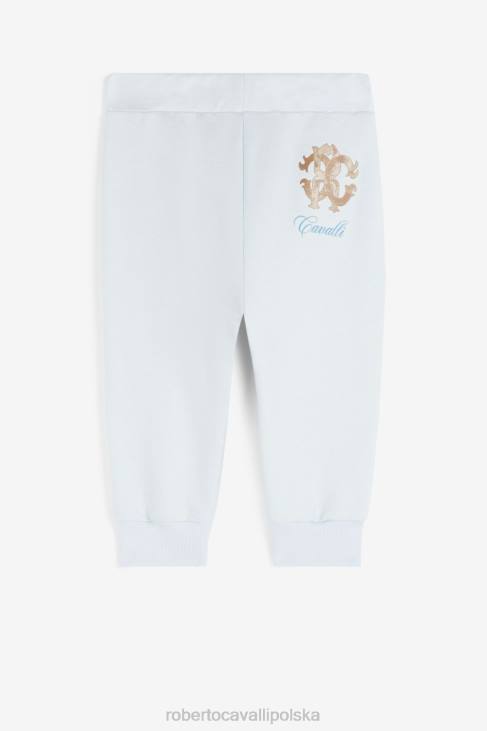 odzież Bianco 6D0R1590 chłopcy Roberto Cavalli Bawełniana koszulka polo z nadrukiem monogramu rc