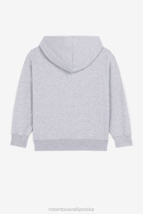 odzież złamana biel 6D0R1727 chłopcy Roberto Cavalli koszulka polo z nadrukiem logo