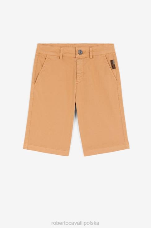 odzież piasek 6D0R1713 chłopcy Roberto Cavalli spodenki z wyszytym logo