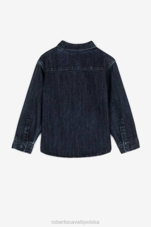 odzież ciemnoszary melanż 6D0R1595 chłopcy Roberto Cavalli Spodnie dresowe z nadrukiem monogramu rc