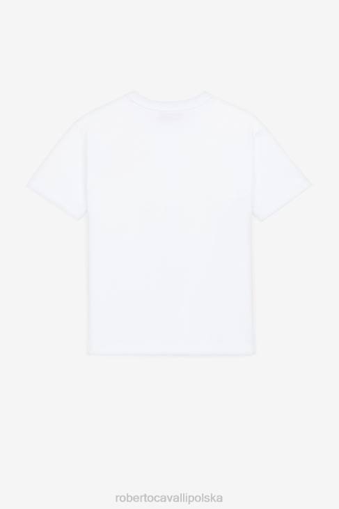 odzież niebieska marynarka wojenna 6D0R1593 chłopcy Roberto Cavalli Bawełniane spodnie dresowe z haftowanym monogramem rc
