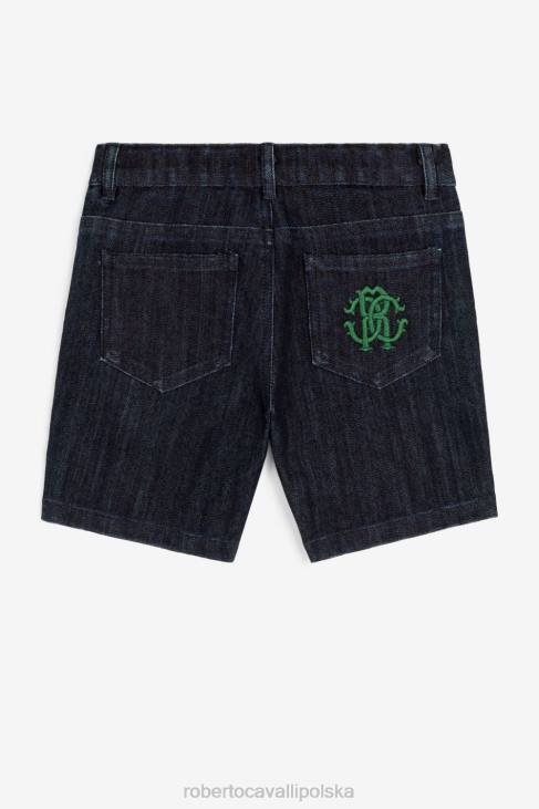 odzież zielony 6D0R1611 chłopcy Roberto Cavalli Bawełniane spodnie dresowe rc z nadrukiem monogramu