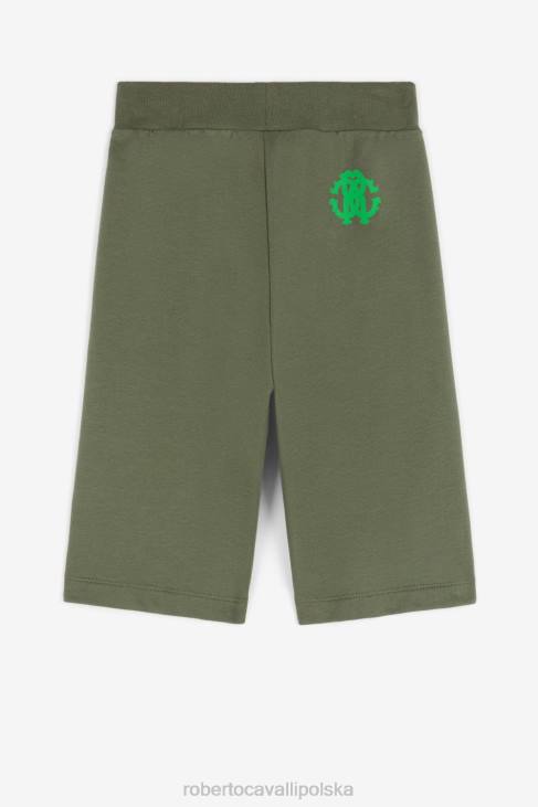 odzież moda 6D0R1630 chłopcy Roberto Cavalli Bawełniane spodnie z nadrukiem logo