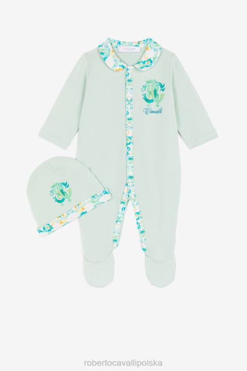 odzież 9120 6D0R1654 chłopcy Roberto Cavalli Zestaw babygrow z monogramem i długim rękawem