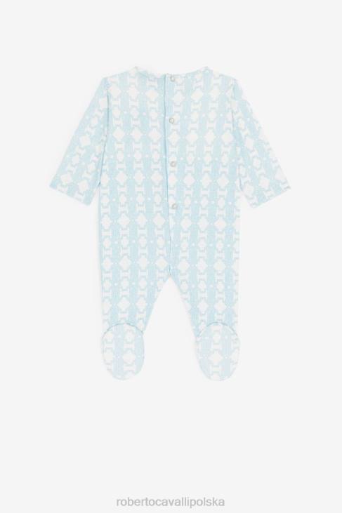 odzież Bianco 6D0R1558 chłopcy Roberto Cavalli Bawełniany zestaw babygrow z nadrukiem misia