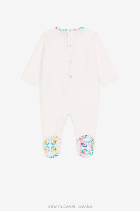 odzież błękitny 6D0R1646 chłopcy Roberto Cavalli Zestaw babygrow z haftowanym monogramem rc