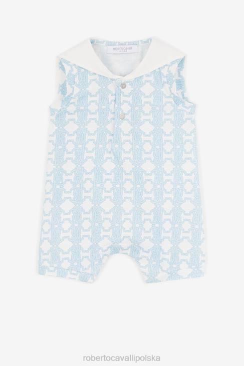 odzież błękitny 6D0R1669 chłopcy Roberto Cavalli Kombinezon bez rękawów z monogramem