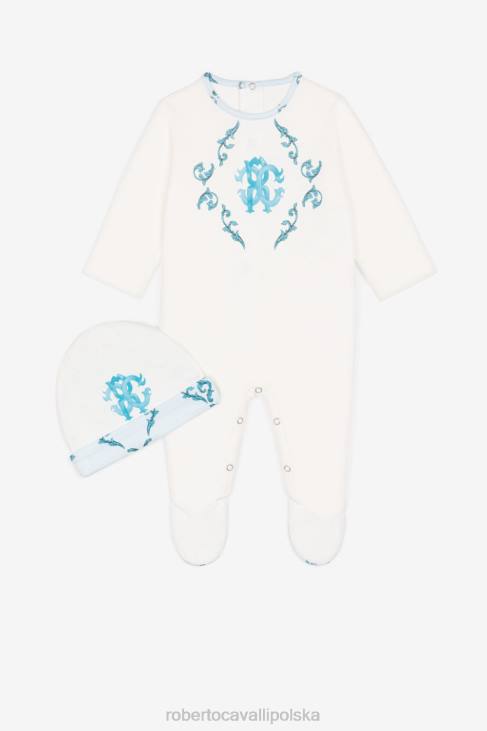 odzież elegancki 6D0R1566 chłopcy Roberto Cavalli Bawełniany zestaw babygrow z nadrukiem monogramów