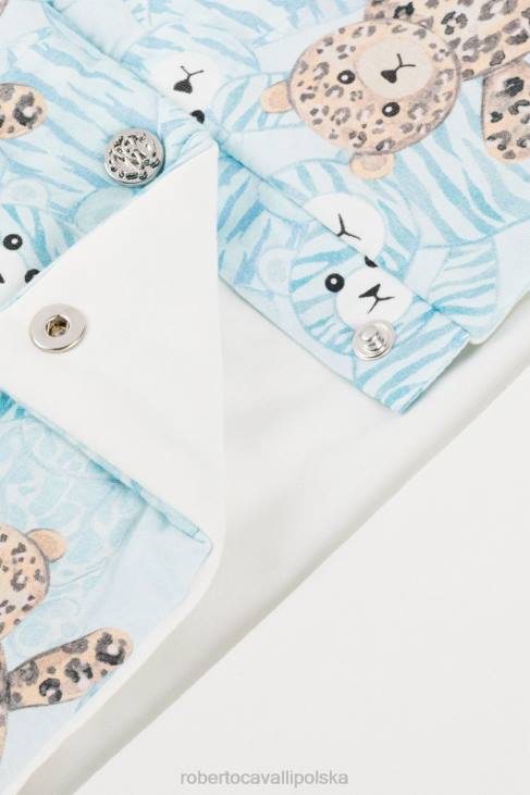 odzież elegancki 6D0R1566 chłopcy Roberto Cavalli Bawełniany zestaw babygrow z nadrukiem monogramów
