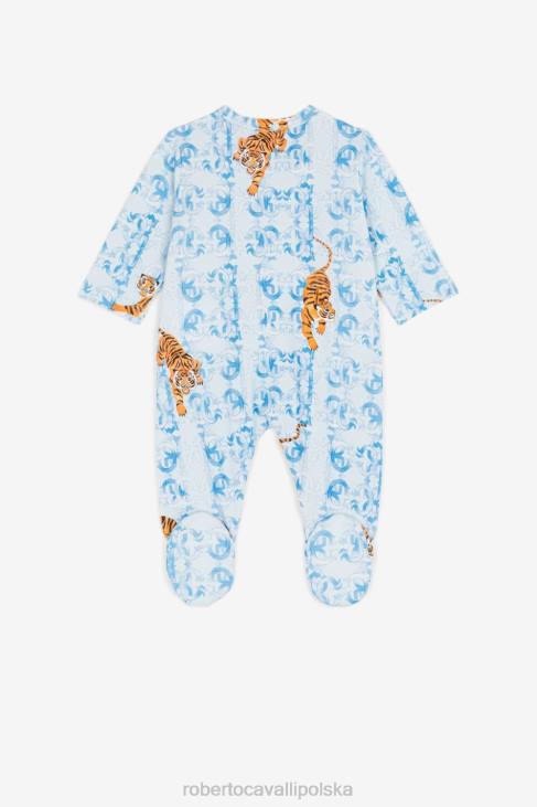 odzież niebieski 6D0R1647 chłopcy Roberto Cavalli Zestaw babygrow z monogramem