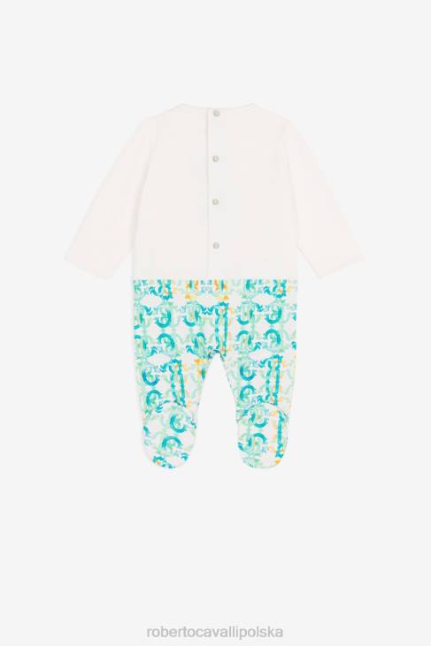 odzież niebieski 6D0R1649 chłopcy Roberto Cavalli Zestaw babygrow z nadrukiem logo tygrysa