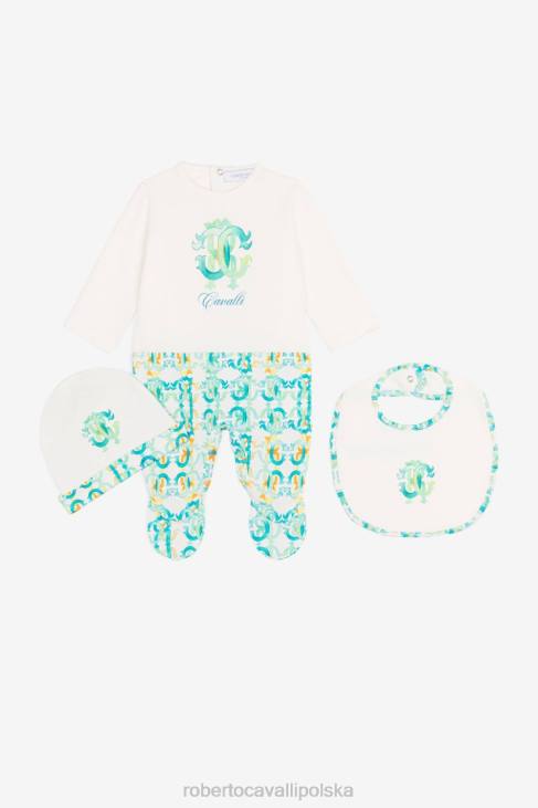 odzież wielobarwność 6D0R1650 chłopcy Roberto Cavalli Zestaw babygrow z monogramem i nadrukowanym logo