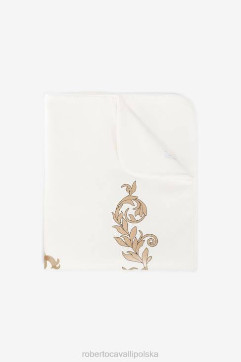 Akcesoria Bianco 6D0R1249 dziewczyny Roberto Cavalli koc z monogramem rc