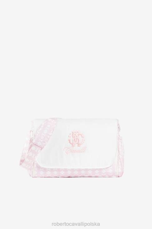 Akcesoria różowy 6D0R1364 dziewczyny Roberto Cavalli Torba do przewijania z wyszytym monogramem i logo