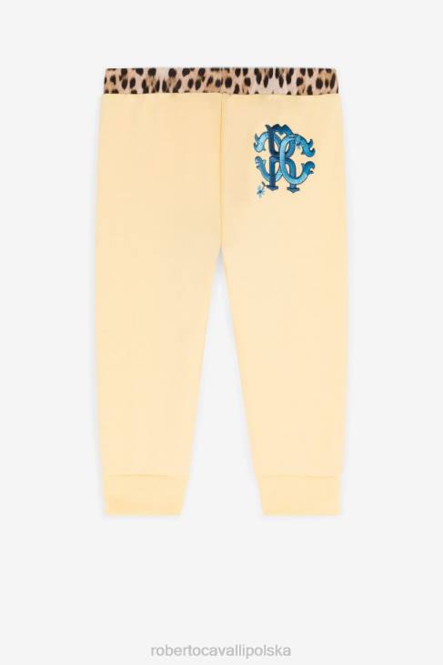 odzież curry 6D0R1280 dziewczyny Roberto Cavalli Bawełniana bluza z monogramem rc