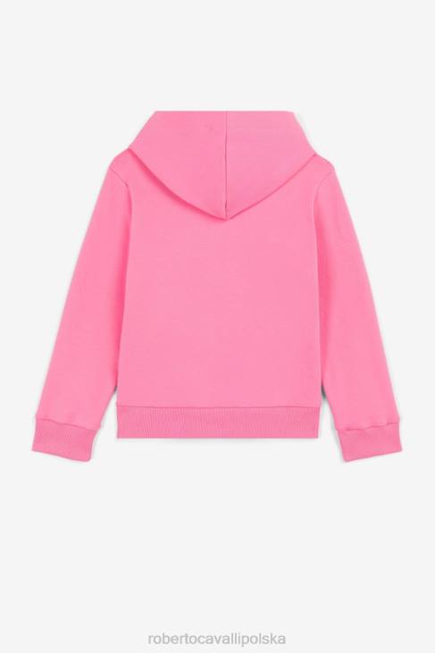 odzież czarny 6D0R1524 dziewczyny Roberto Cavalli bluza z nadrukiem logo