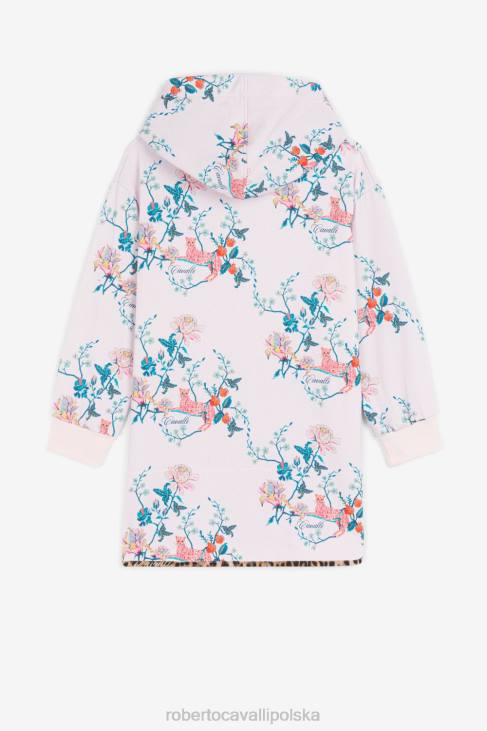 odzież różowy 6D0R1292 dziewczyny Roberto Cavalli Bawełniana bluza rc z nadrukiem monogramu