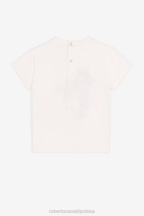 odzież żółty 6D0R1455 dziewczyny Roberto Cavalli bluza z kwiatowym nadrukiem