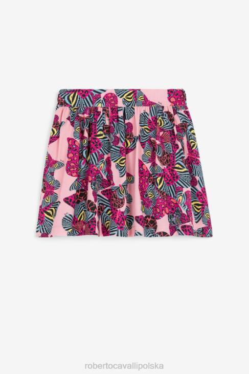 odzież złamana biel 6D0R1408 dziewczyny Roberto Cavalli Koszulka z haftowanym monogramem rc