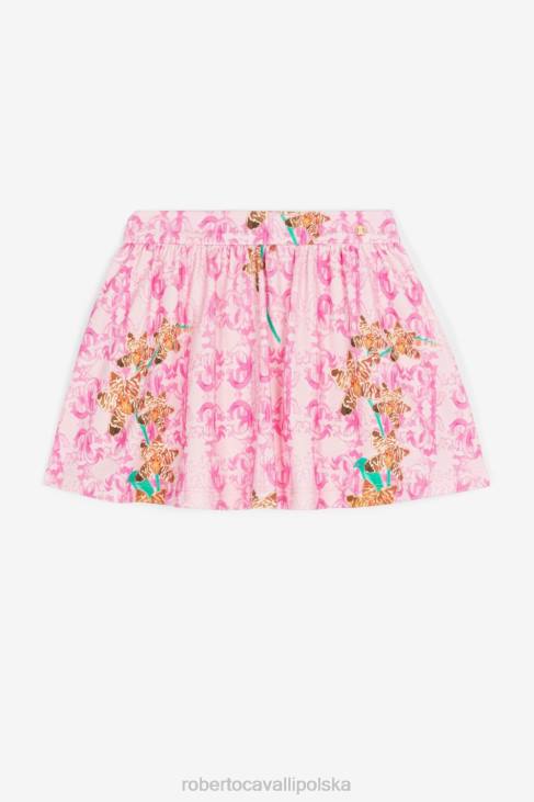 odzież różowy 6D0R1458 dziewczyny Roberto Cavalli Spódnica mini z monogramem