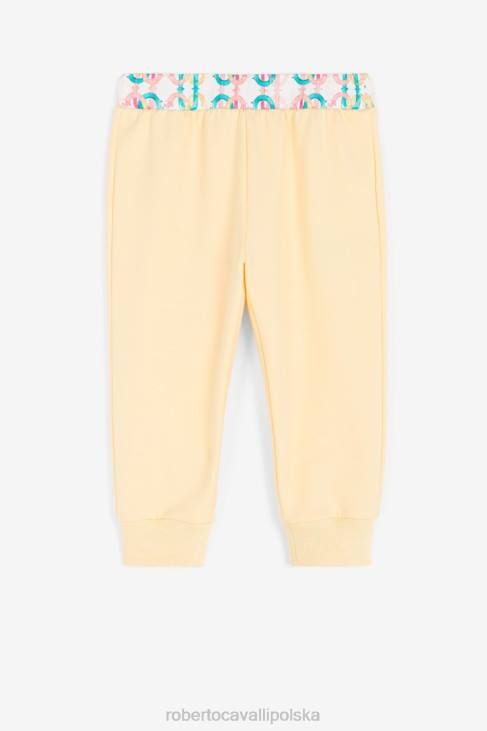 odzież 5575 6D0R1454 dziewczyny Roberto Cavalli Spodnie dresowe z monogramami