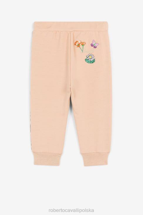 odzież biały 6D0R1398 dziewczyny Roberto Cavalli Legginsy z nadrukiem żyrafy