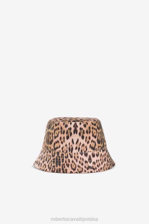 odzież naturalny 6D0R1433 dziewczyny Roberto Cavalli Bawełniane legginsy w panterkę