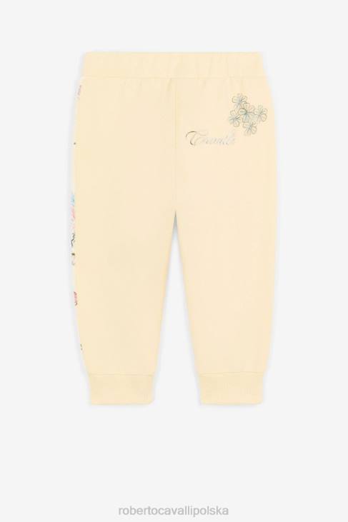 odzież naturalny 6D0R1484 dziewczyny Roberto Cavalli legginsy w panterkę i z nadrukiem logo