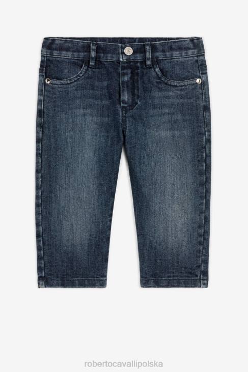 odzież średni niebieski 6D0R1278 dziewczyny Roberto Cavalli Dżinsy z monogramem rc