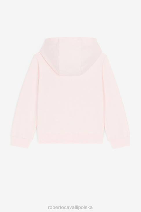 odzież curry 6D0R1282 dziewczyny Roberto Cavalli Bawełniana sukienka z nadrukiem monogramu rc