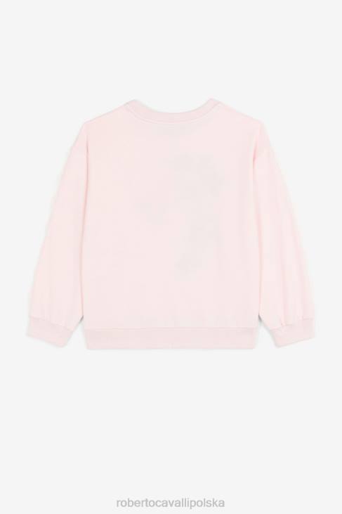 odzież damski róż 6D0R1472 dziewczyny Roberto Cavalli Sukienka t-shirtowa z nadrukiem monogramu