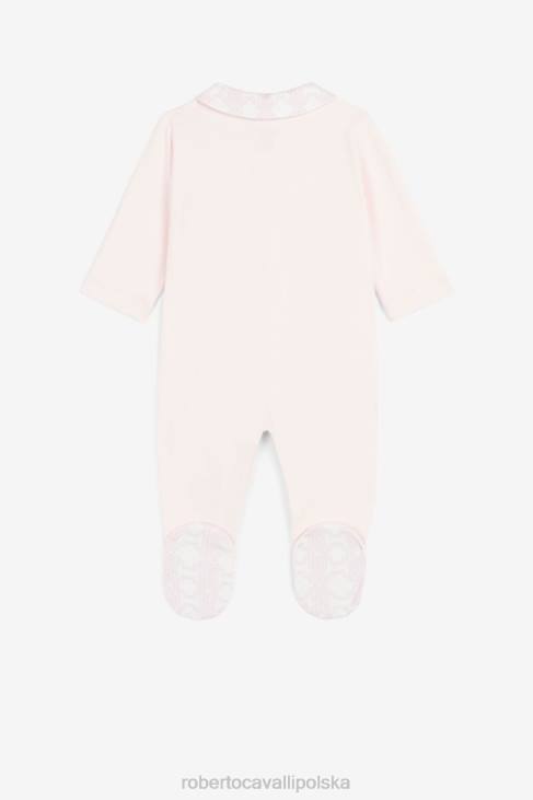 odzież niebieski 6D0R1358 dziewczyny Roberto Cavalli Zestaw babygrow z haftowanym logo