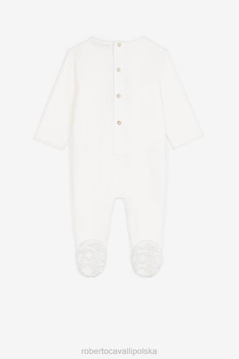 odzież różowy 6D0R1226 dziewczyny Roberto Cavalli Bawełniany zestaw babygrow z nadrukiem misia