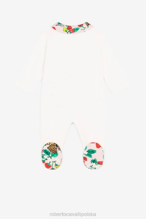 odzież różowy 6D0R1347 dziewczyny Roberto Cavalli Zestaw babygrow z motywem motyli i truskawek