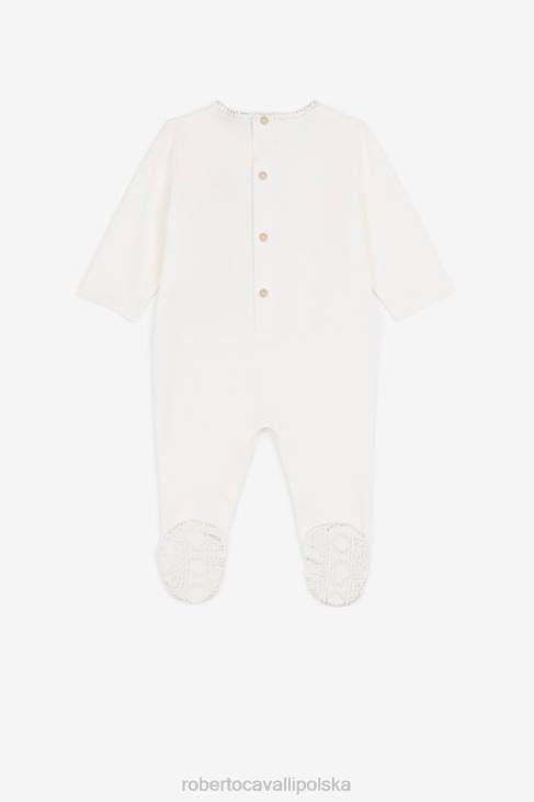 odzież różowy 6D0R1357 dziewczyny Roberto Cavalli Zestaw babygrow z haftowanym logo