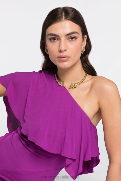 Akcesoria czarne złoto 6D0R586 kobiety Roberto Cavalli emaliowany naszyjnik z tygrysem
