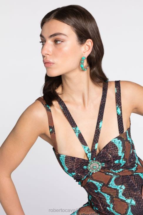 Akcesoria d0607 6D0R593 kobiety Roberto Cavalli kolczyki ozdobione kamieniami szlachetnymi