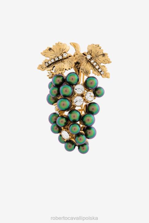 Akcesoria elegancki 6D0R600 kobiety Roberto Cavalli Broszka ozdobiona kryształkami winogron
