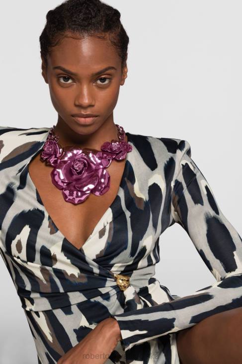 Akcesoria gorący 6D0R615 kobiety Roberto Cavalli różowe kolczyki